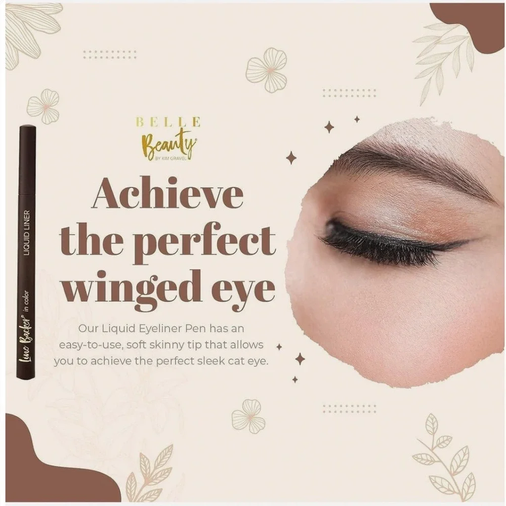 Belle Beauty Line Backer Waterproof Liquid Eyeliner‎ Pen 24hr Wear Forest Green